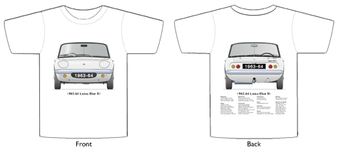 Lotus Elan S1 1963-64 T-shirt Front & Back